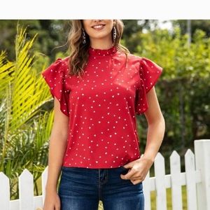 Summer red shirt S size